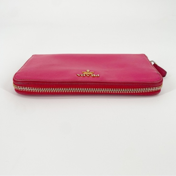 Prada Large Saffiano Leather Long Zippy Wallet Magenta Hot Pink - Picture 4 of 13